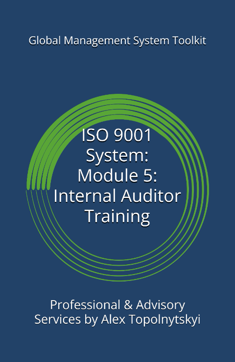 ISO 9001: Module 5. Internal Auditor Training ISO 9001: Module 5. Internal Auditor Training
