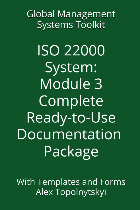 ISO 22000: Module 3.2. Ready-to-Use HACCP Protocol Templates Package According to Section 8.5 of ISO 22000 ISO 22000: Module 3.2. Ready-to-Use HACCP Protocol Templates Package According to Section 8.5 of ISO 22000