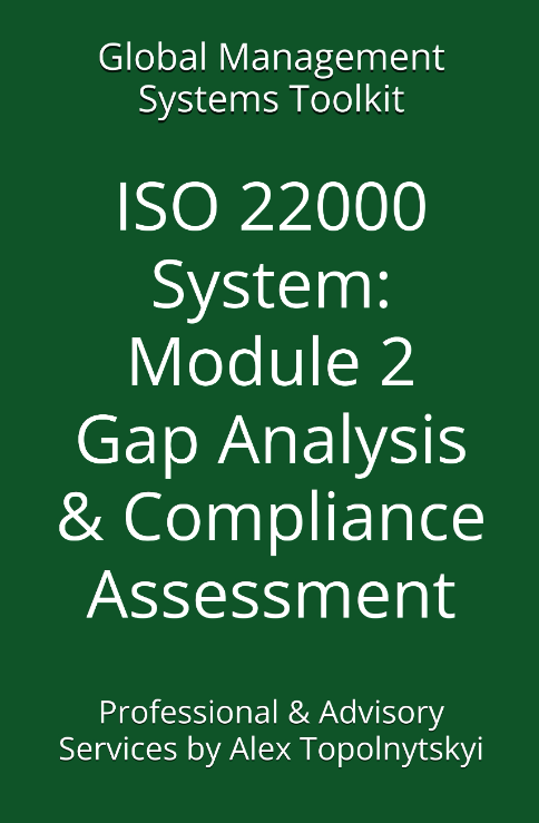 ISO 22000 System: Module 2. Gap Analysis & Compliance Assessment ISO 22000 System: Module 2. Gap Analysis & Compliance Assessment