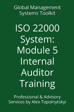 ISO 22000: Module 5. Internal Auditor Training