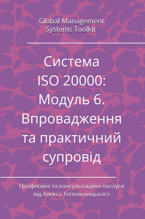 ISO/IEC 20000: Модуль 6. Впровадження та практичний супровід
